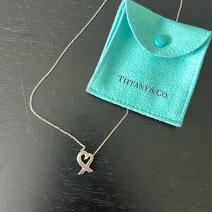 Authentic Paloma Picasso Tiffany heart sterling silver necklace